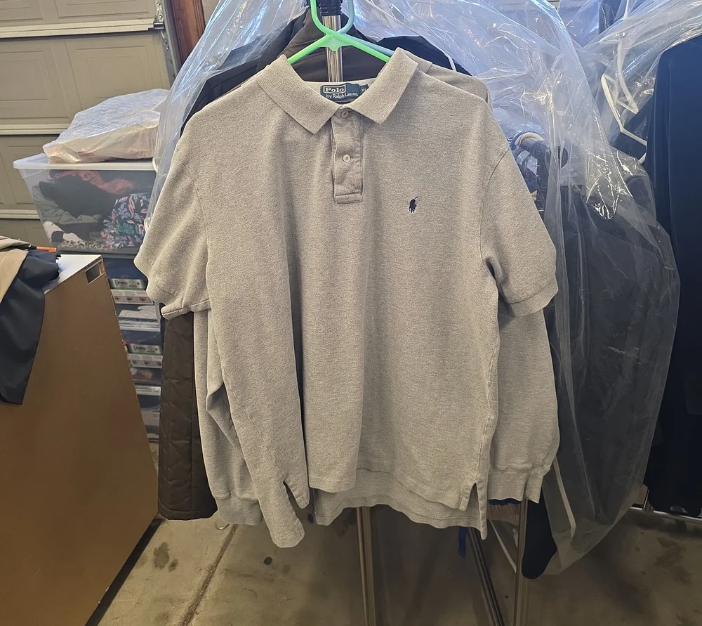 Polo by Ralph Lauren Light Gray Short-Sleeve Polo with Embroidered Pony